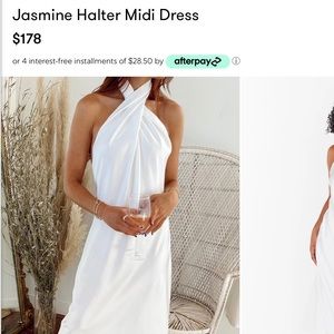 Show me your mumu Jasmine Halter Midi Dress